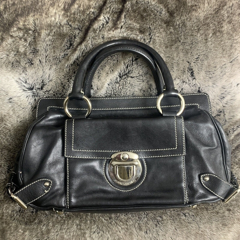 Marc Jacobs VINTAGE BLACK Leather DOCTOR BAG EUPHORIA 2000s